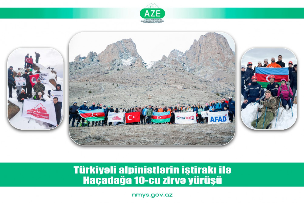 Türkiyəli alpinistlərin iştirakı ilə Haçadağa 10-cu zirvə yürüşü təşkil olunub<font color=red> - FOTOLAR</font>