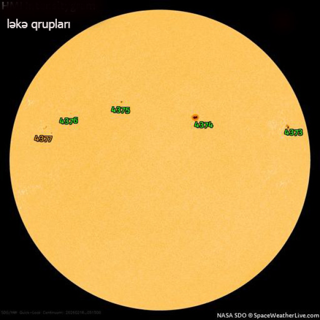 Rəsədxana: G1 səviyyəli geomaqnit qasırğası gözlənilir<font color=red> - FOTOLAR</font>