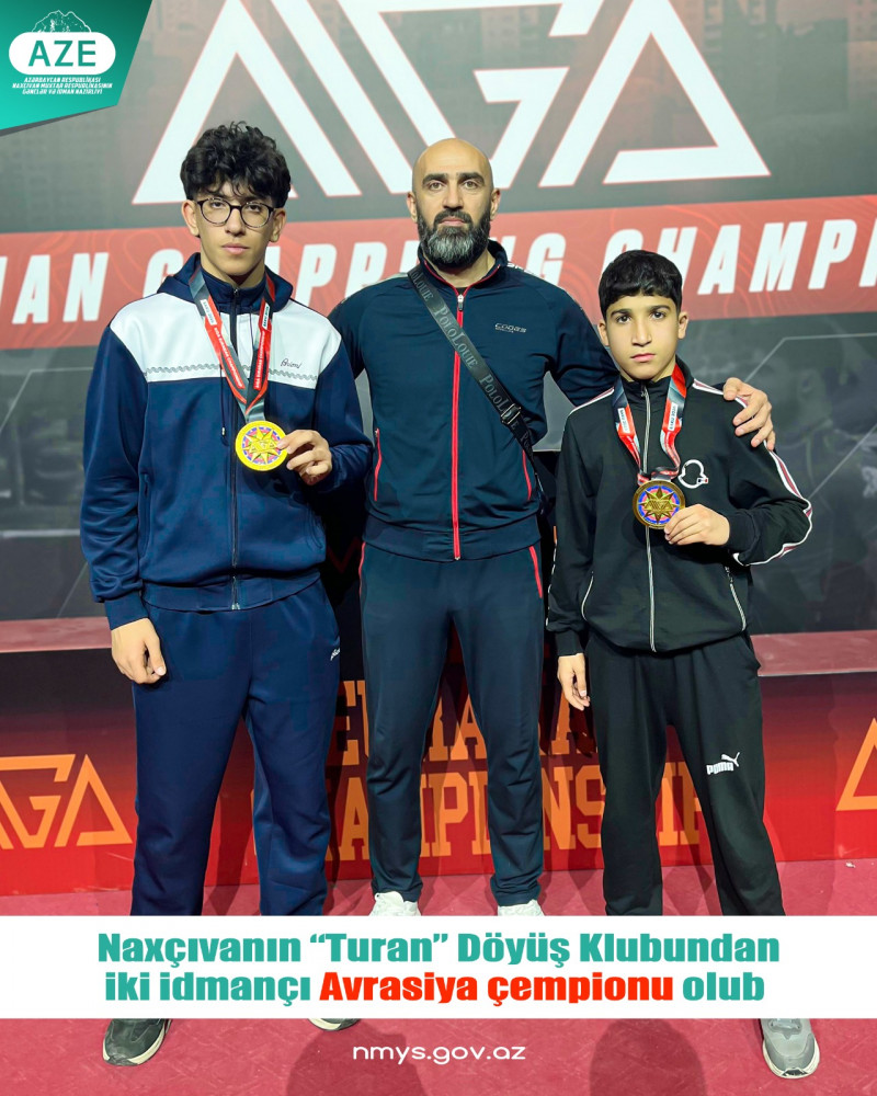 Naxçıvanın “Turan” Döyüş Klubundan iki idmançı Avrasiya çempionu olub<font color=red> - FOTOLAR</font>