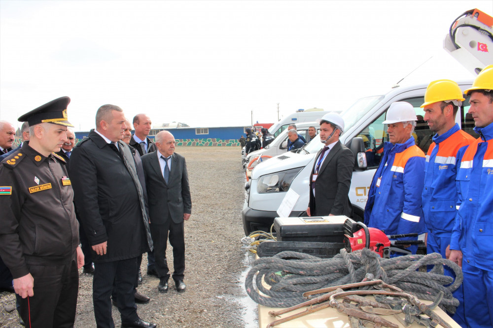 FHN Babək rayonunda  xəbərdarlıq və toplanış üzrə nümunəvi mülki müdafiə məşqi təşkil edib<font color=red> - FOTOLAR</font>