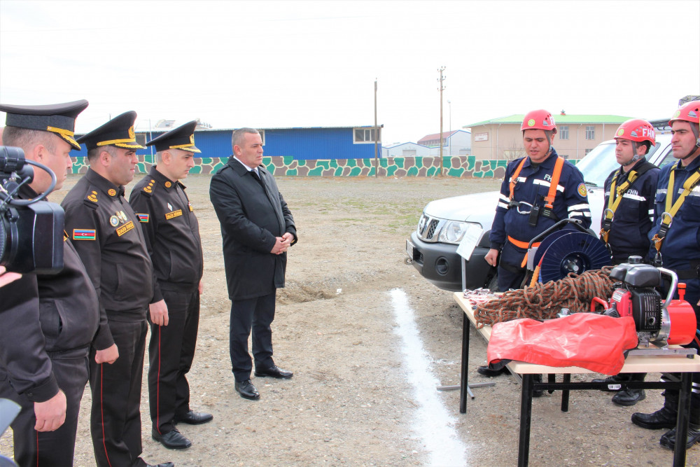 FHN Babək rayonunda  xəbərdarlıq və toplanış üzrə nümunəvi mülki müdafiə məşqi təşkil edib<font color=red> - FOTOLAR</font>