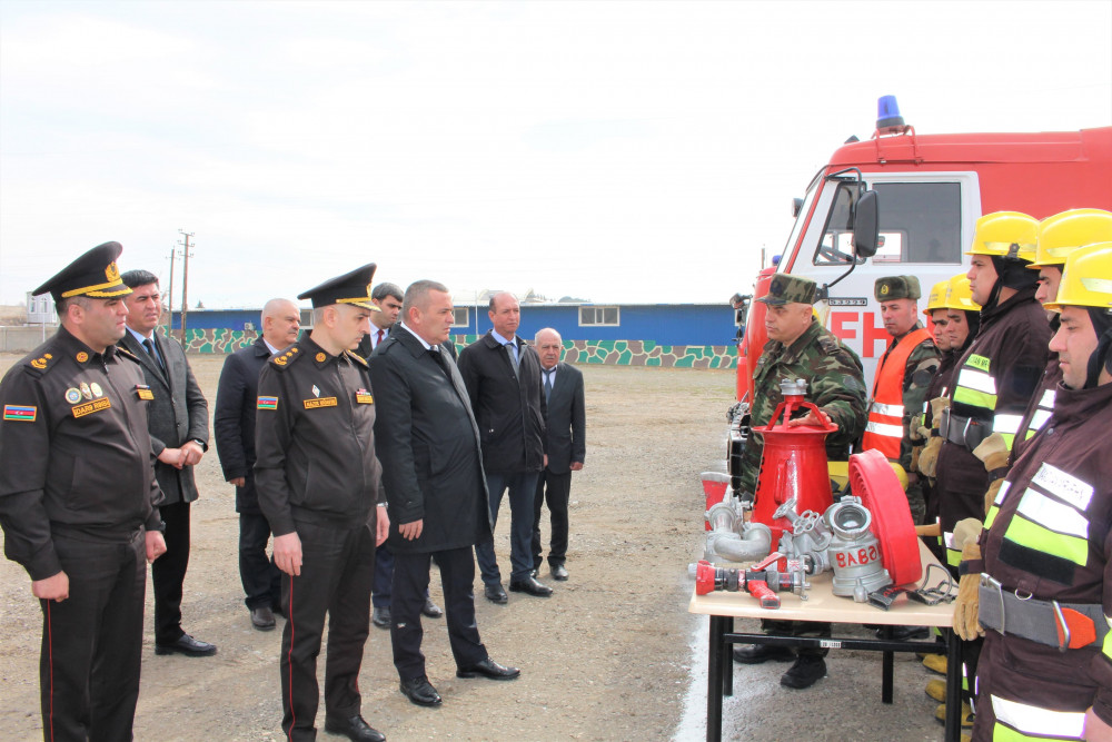 FHN Babək rayonunda  xəbərdarlıq və toplanış üzrə nümunəvi mülki müdafiə məşqi təşkil edib<font color=red> - FOTOLAR</font>