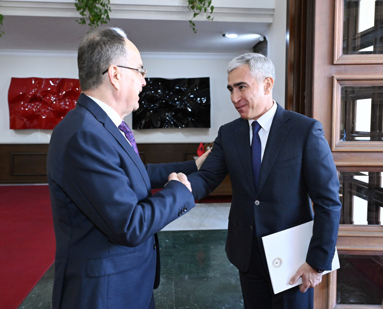 Leyla Əliyeva Tiranada Albaniya Prezidenti Bayram Beqay ilə görüşüb<font color=red> - FOTOLAR</font>