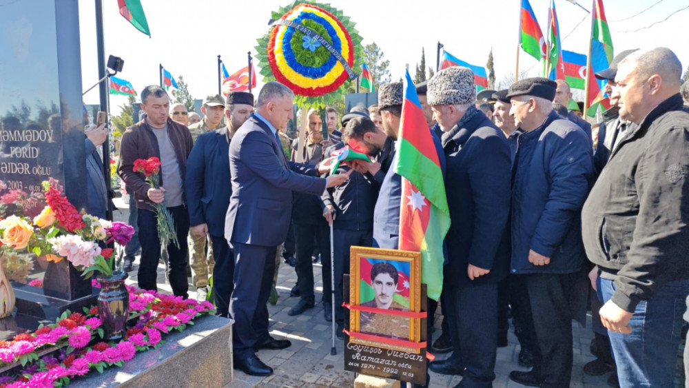 Birinci Qarabağ müharibəsinin itkin şəhidi Qurban Göyüşov Ağdamda dəfn olunub<font color=red> - FOTOLAR</font>