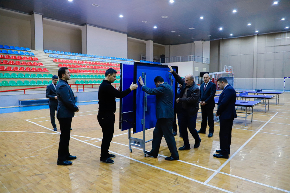 Naxçıvanda yeni stolüstü tennis avadanlıqlarına baxış keçirilib<font color=red> - FOTOLAR</font>