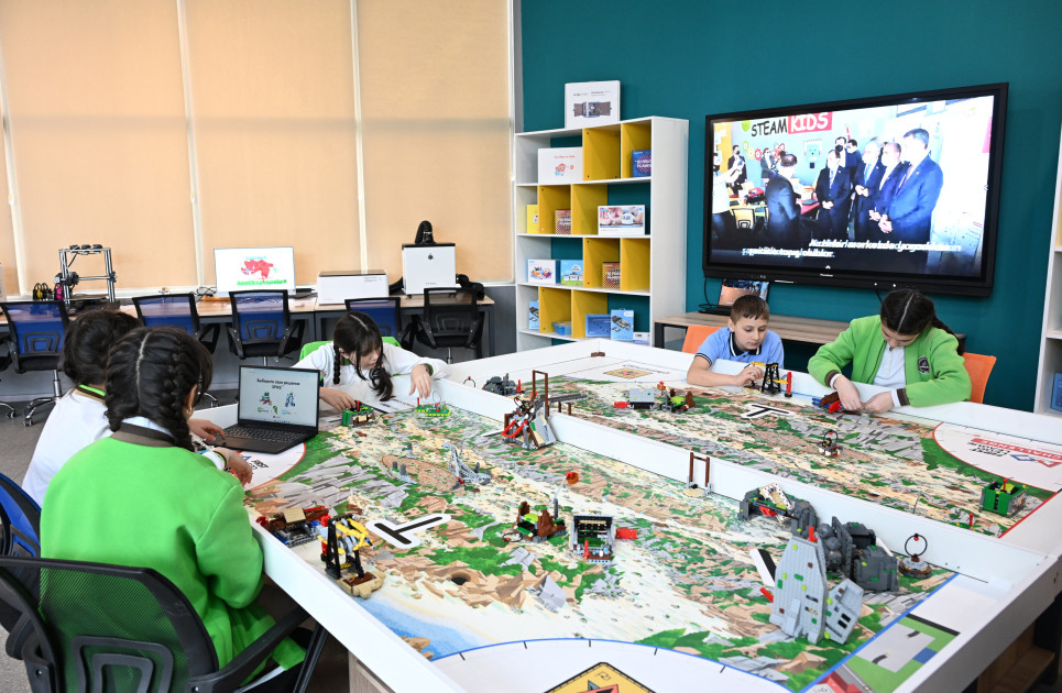 Leyla Əliyeva və Alena Əliyeva Quba şəhərində internat tipli ümumtəhsil məktəbini və STEAM mərkəzini ziyarət ediblər<font color=red> - FOTOLAR</font>