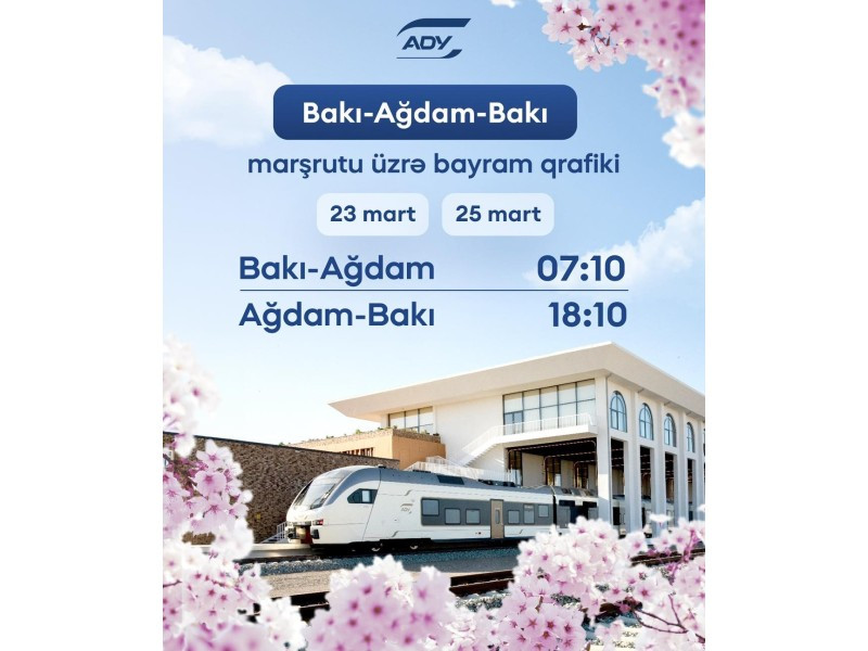 Bayramlar münasibətilə ölkədaxili marşrutlar üzrə əlavə qatar reysləri təyin edilib<font color=red> - FOTOLAR</font>