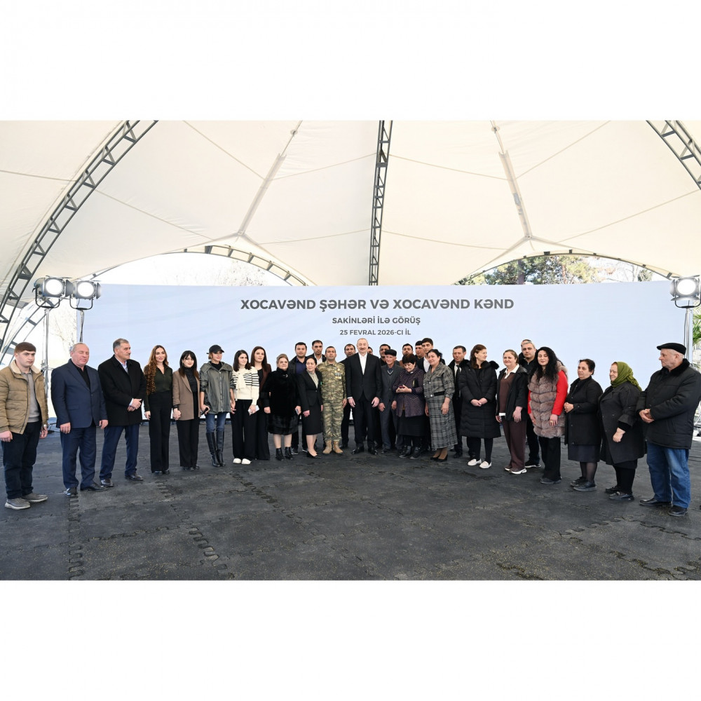 Prezident İlham Əliyev Xocavənd şəhər və Xocavənd kənd sakinləri ilə görüşüb<font color=red> - FOTOLAR</font>