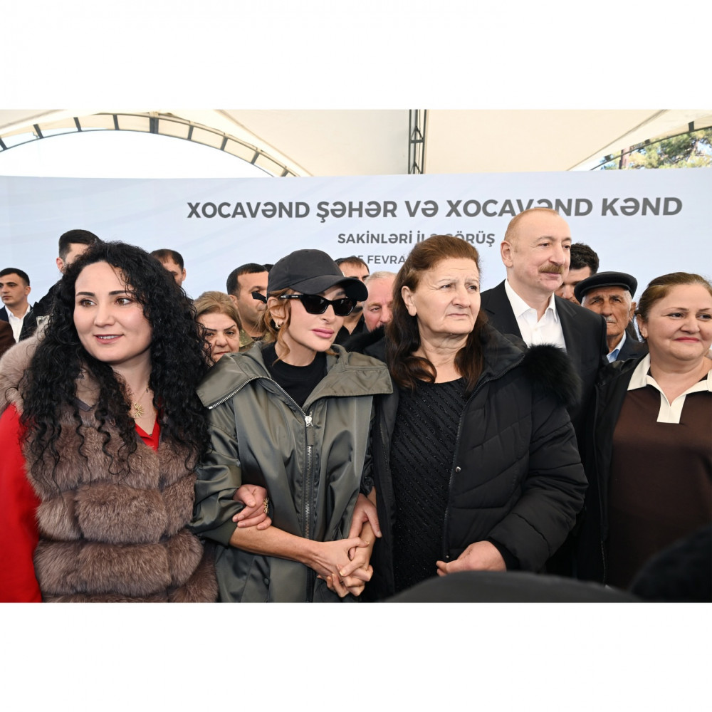 Prezident İlham Əliyev Xocavənd şəhər və Xocavənd kənd sakinləri ilə görüşüb<font color=red> - FOTOLAR</font>