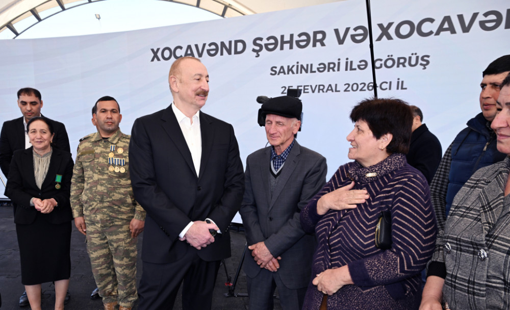 Prezident İlham Əliyev Xocavənd şəhər və Xocavənd kənd sakinləri ilə görüşüb<font color=red> - FOTOLAR</font>