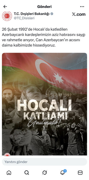 Türkiyə XİN: Can Azərbaycanın ağrısını daim qəlbimizdə hiss edirik<font color=red> - FOTOLAR</font>