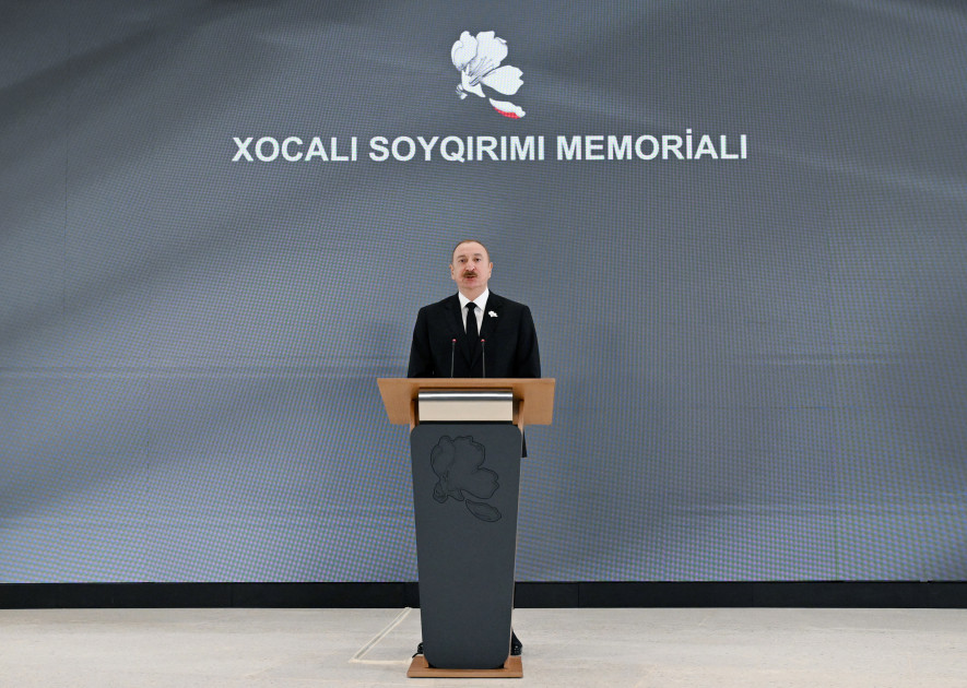 Prezident İlham Əliyev Xocalı Soyqırımı Memorialının açılışında iştirak edib<font color='red'> - YENİLƏNİB 3</font><font color=red> - FOTOLAR</font>