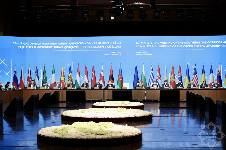 Cənub Qaz Dəhlizi Məşvərət Şurası nazirlərin 12-ci iclası və Yaşıl Enerji Məşvərət Şurası nazirlərin 4-cü iclası plenar sessiyalarla davam edib<font color=red> - FOTOLAR</font>