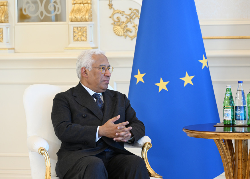 Prezident İlham Əliyevin Avropa İttifaqı Şurasının Prezidenti ilə təkbətək görüşü olub<font color=red> - FOTOLAR</font>