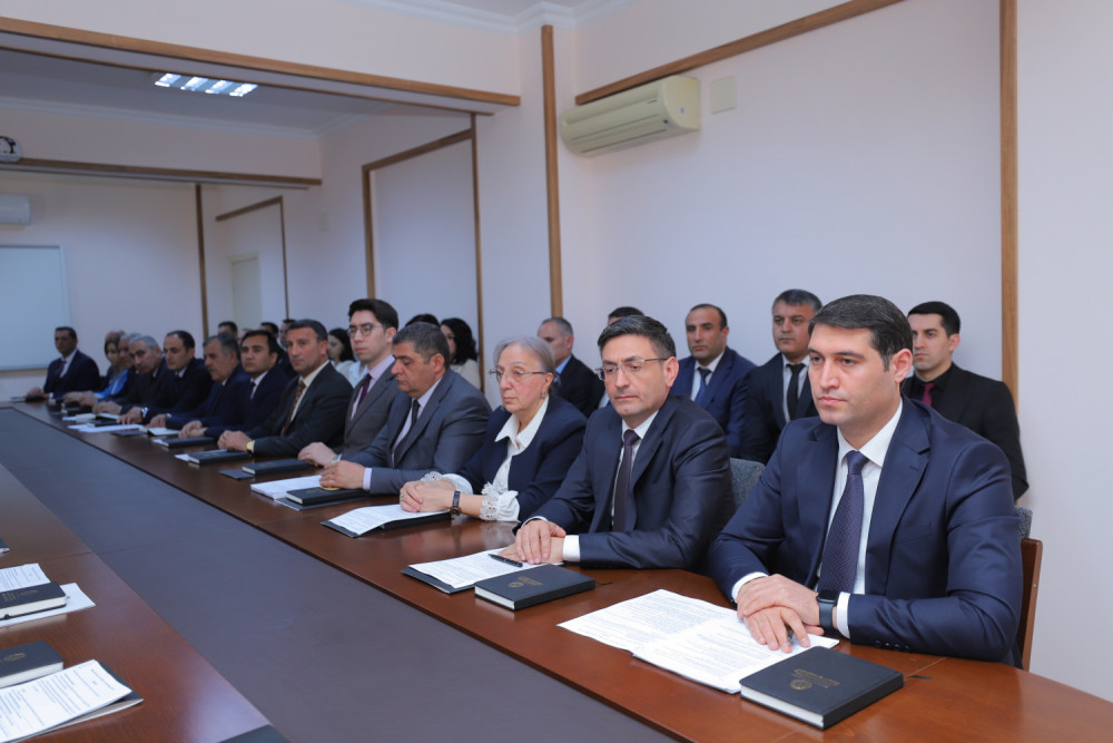 Naxçıvan Muxtar Respublikasının Maliyyə Nazirliyində kollegiya iclası keçirilib<font color=red> - FOTOLAR</font>