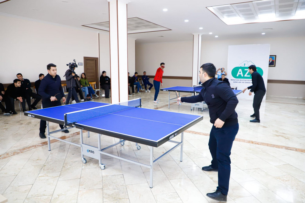 Dövlət qurumlarının əməkdaşları arasında stolüstü tennis yarışı keçirilib <font color=red> - FOTOLAR</font>
