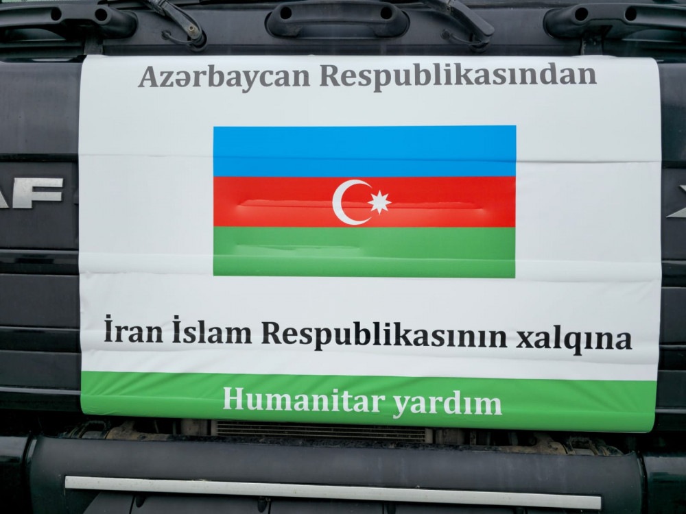 Azərbaycandan İrana növbəti humanitar yardım yola salınıb <font color=red> - FOTOLAR</font>