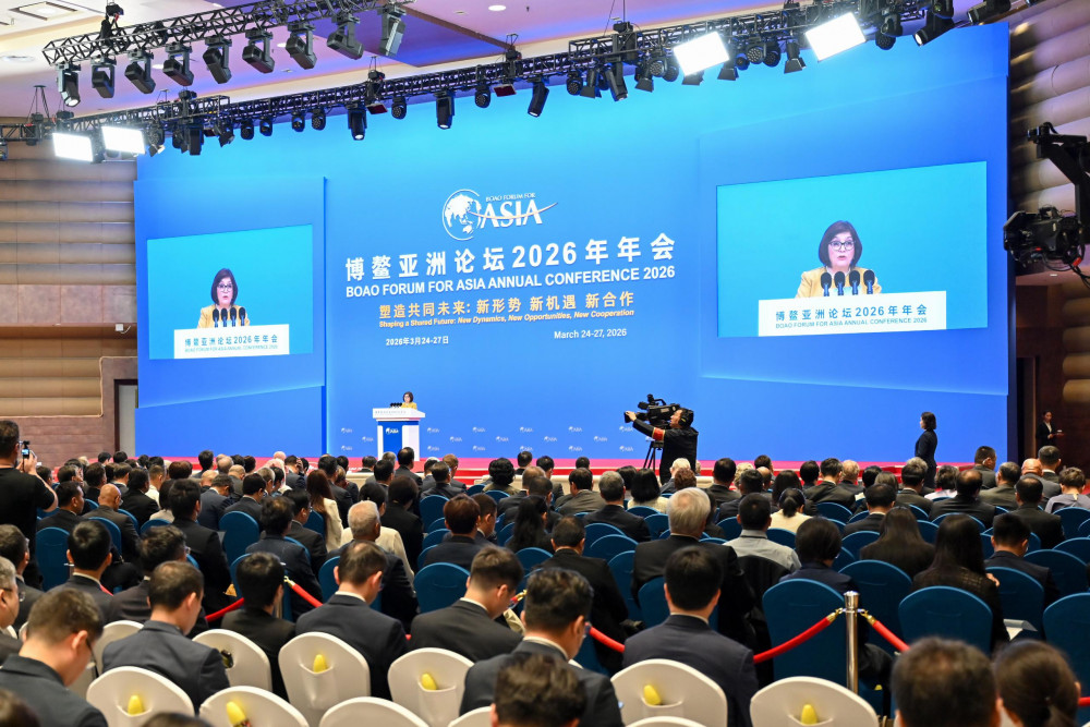 Sahibə Qafarova Boao Forumunda Azərbaycanın qlobal təşəbbüslərindən danışıb<font color=red> - FOTOLAR</font>