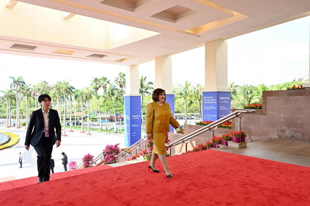 Sahibə Qafarova Boao Forumunda Azərbaycanın qlobal təşəbbüslərindən danışıb<font color=red> - FOTOLAR</font>