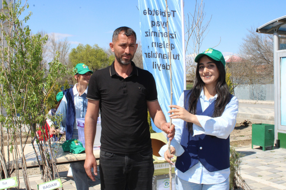 Babək rayonunda “Tullantıları tinglərə dəyiş” aksiyası keçirilib<font color=red> - FOTOLAR</font>