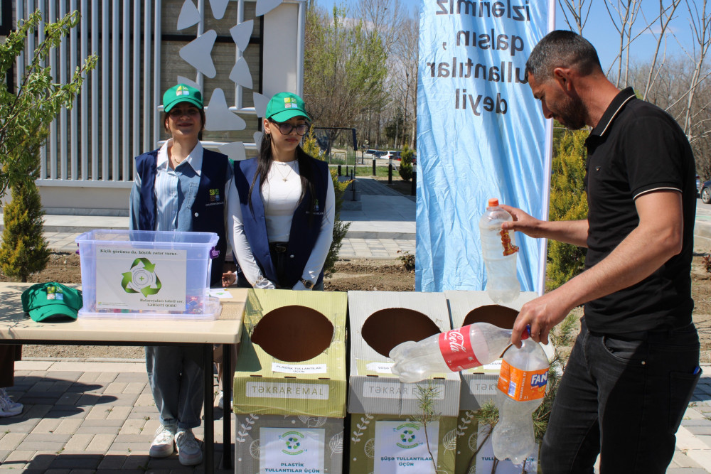 Babək rayonunda “Tullantıları tinglərə dəyiş” aksiyası keçirilib<font color=red> - FOTOLAR</font>