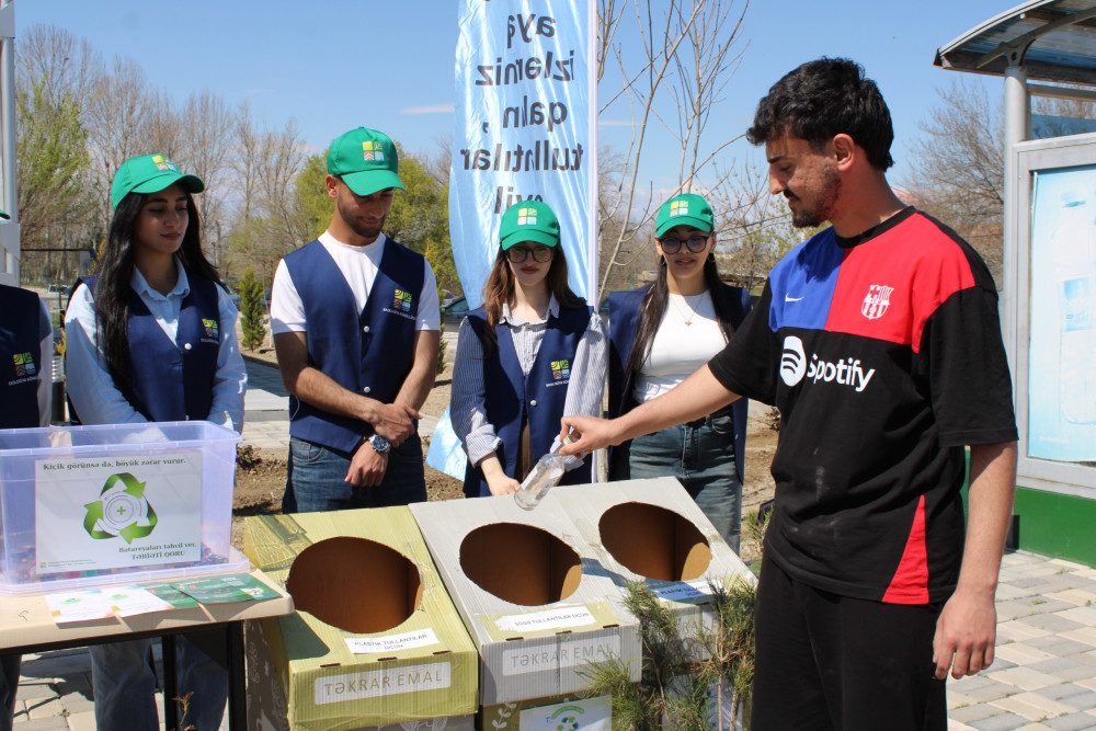 Babək rayonunda “Tullantıları tinglərə dəyiş” aksiyası keçirilib<font color=red> - FOTOLAR</font>