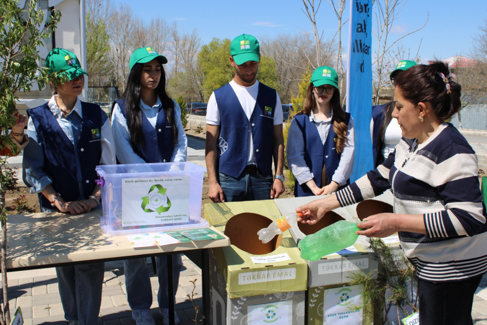 Babək rayonunda “Tullantıları tinglərə dəyiş” aksiyası keçirilib<font color=red> - FOTOLAR</font>