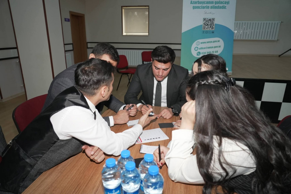 Naxçıvanda Ümummilli Lider Heydər Əliyevin xatirəsinə həsr olunmuş gənc əməkdaşlar arasında qurumlararası II “GİNius”  intellektual yarışının növbəti mərhələsi keçirilib<font color=red> - FOTOLAR</font>
