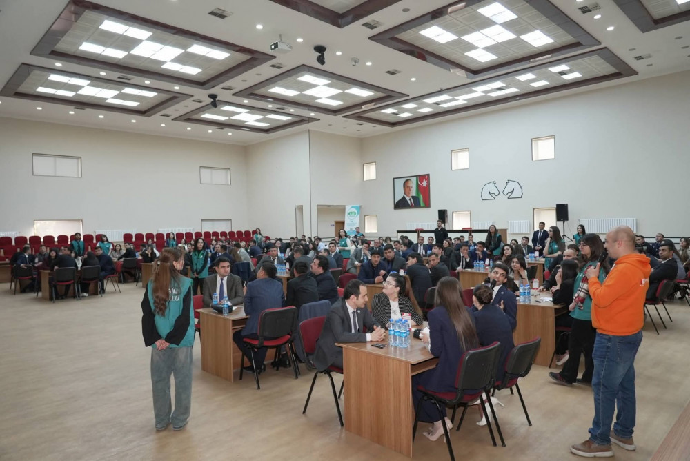 Naxçıvanda Ümummilli Lider Heydər Əliyevin xatirəsinə həsr olunmuş gənc əməkdaşlar arasında qurumlararası II “GİNius”  intellektual yarışının növbəti mərhələsi keçirilib<font color=red> - FOTOLAR</font>