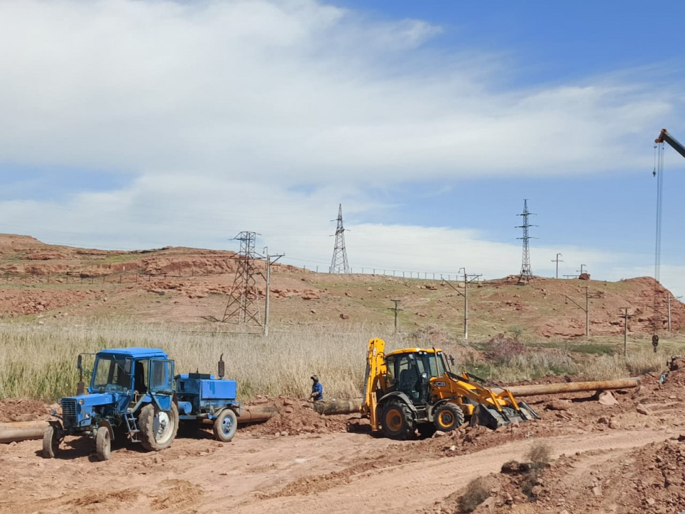 “Araz-1” nasos stansiyasının təzyiqli boru xəttində əsaslı təmir - bərpa işləri görülür <font color=red> - FOTOLAR</font>