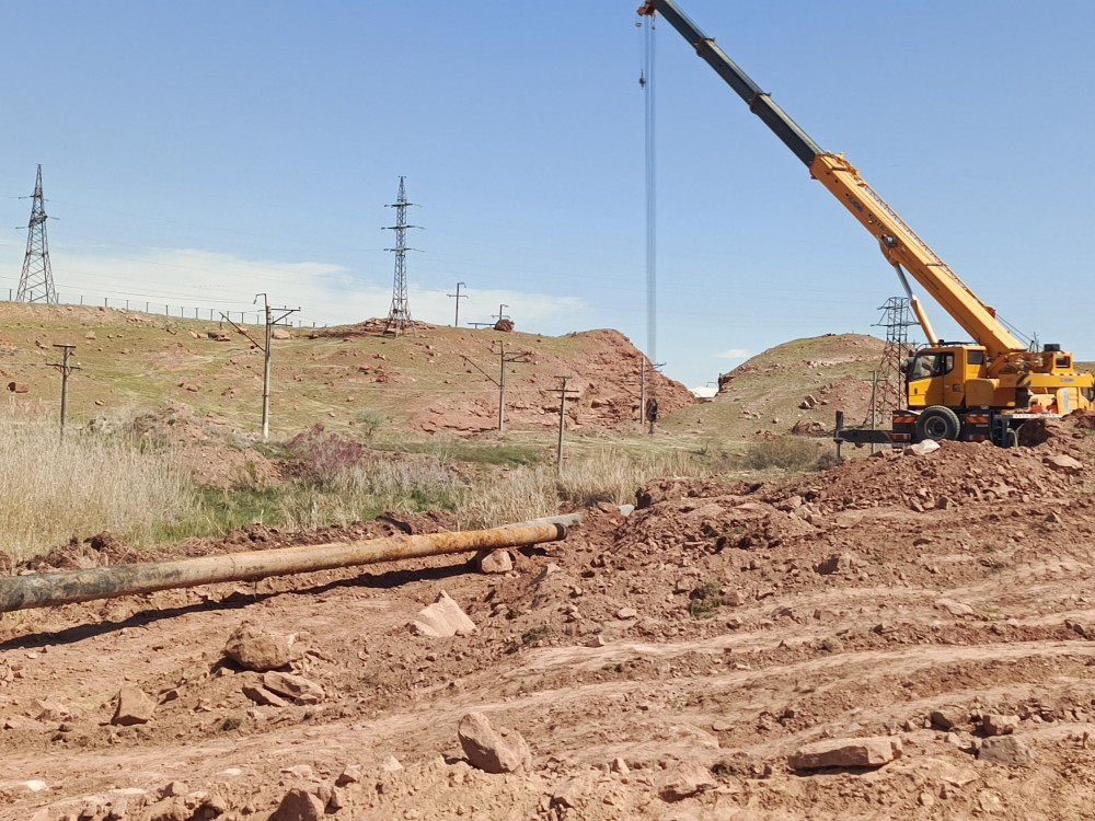 “Araz-1” nasos stansiyasının təzyiqli boru xəttində əsaslı təmir - bərpa işləri görülür <font color=red> - FOTOLAR</font>