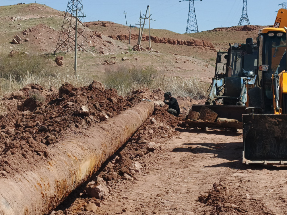 “Araz-1” nasos stansiyasının təzyiqli boru xəttində əsaslı təmir - bərpa işləri görülür <font color=red> - FOTOLAR</font>