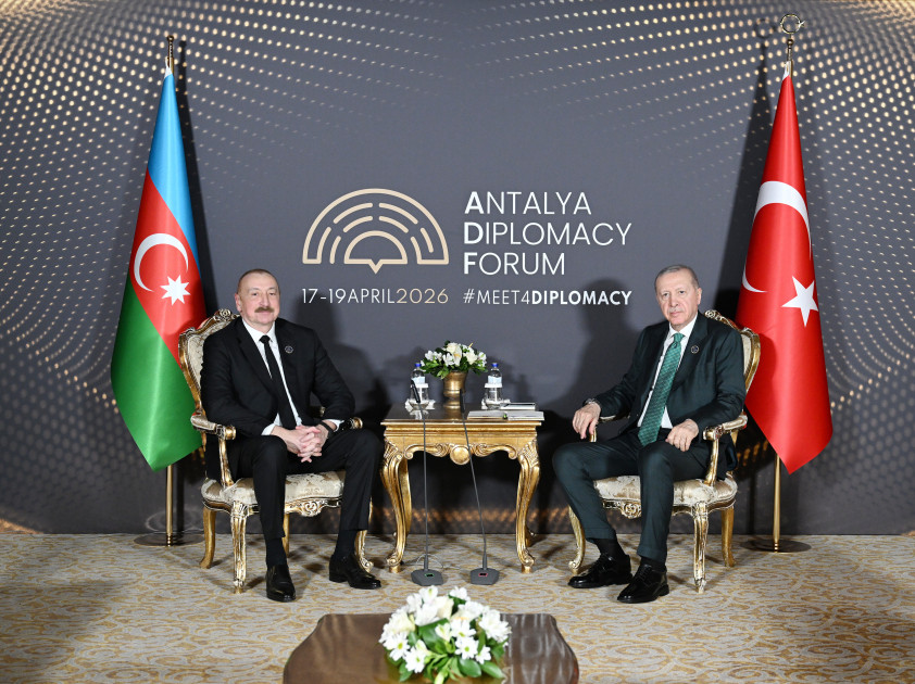 Antalyada Azərbaycan Prezidenti İlham Əliyevlə Türkiyə Prezidenti Rəcəb Tayyib Ərdoğanın görüşü keçirilir<font color=red> - FOTOLAR</font>