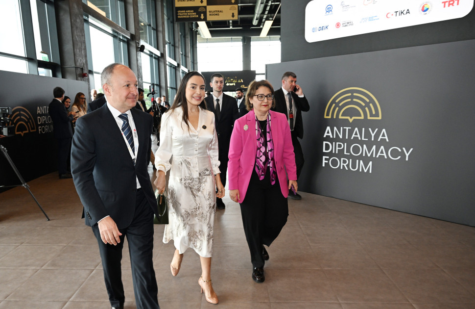 Azərbaycanın birinci xanımı Mehriban Əliyeva Antalyada “Fələstində sülh naminə birləşərək: Təhsil sisteminin məhv edilməsi ilə mübarizə və gələcəyin qorunması” adlı paneldə iştirak edib<font color=red> - FOTOLAR</font>