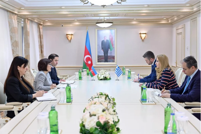 Sahibə Qafarova Yunanıstanın Azərbaycandakı səfiri ilə görüşüb<font color=red> - FOTOLAR</font>