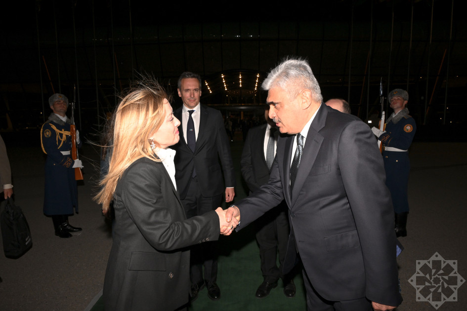 İtaliya Nazirlər Şurasının sədri Ciorcia Meloninin Azərbaycana səfəri başa çatıb<font color=red> - FOTOLAR</font>