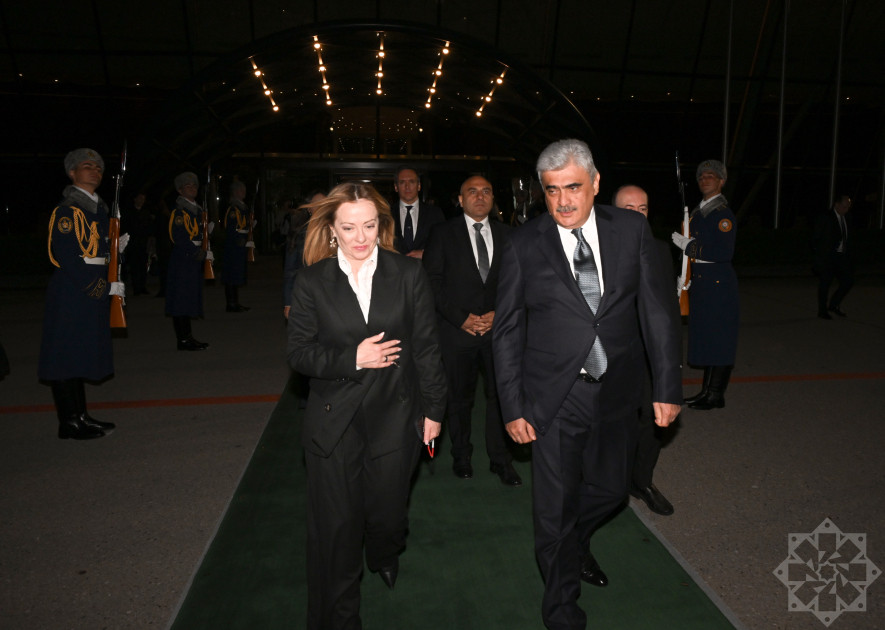 İtaliya Nazirlər Şurasının sədri Ciorcia Meloninin Azərbaycana səfəri başa çatıb<font color=red> - FOTOLAR</font>