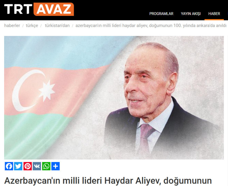 Türkiyə mediası: Heydər Əliyevin Azərbaycan tarixindəki rolu danılmazdır<font color=red> - FOTOLAR</font>