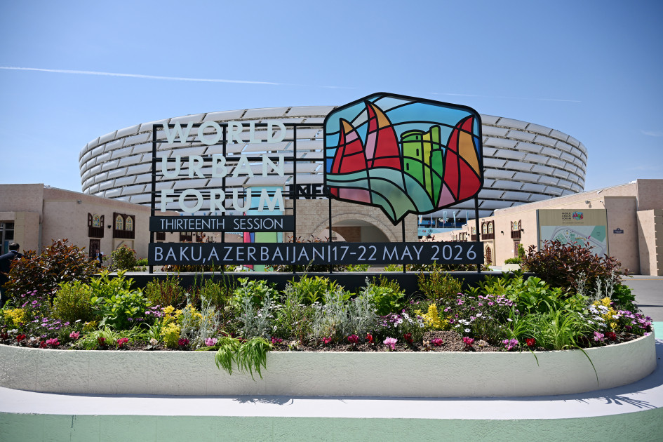 Prezident İlham Əliyev Bakı Olimpiya Stadionunun ərazisində WUF13 ilə bağlı görülən işlərlə tanış olub<font color=red> - FOTOLAR</font>