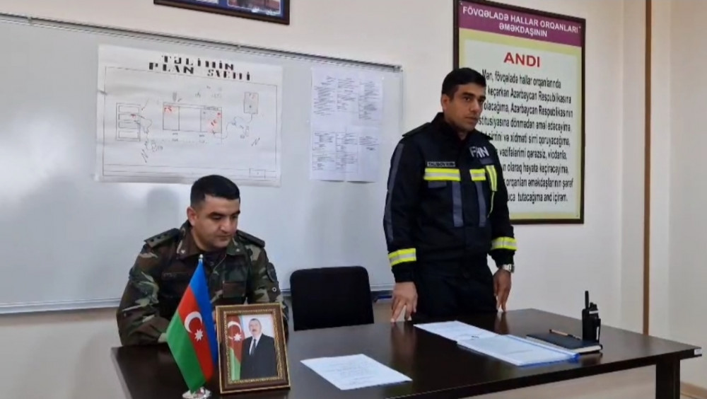 Şərur rayon Dövlət Yanğından Mühafizə Hissəsi yanğın-taktiki təlim keçirib<font color=red> - FOTOLAR</font>