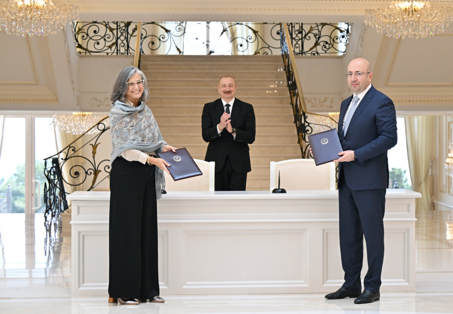 Prezident İlham Əliyev BMT-nin Məskunlaşma Proqramının icraçı direktorunu qəbul edib<font color=red> - FOTOLAR</font>