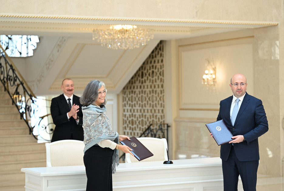 Prezident İlham Əliyev BMT-nin Məskunlaşma Proqramının icraçı direktorunu qəbul edib<font color=red> - FOTOLAR</font>