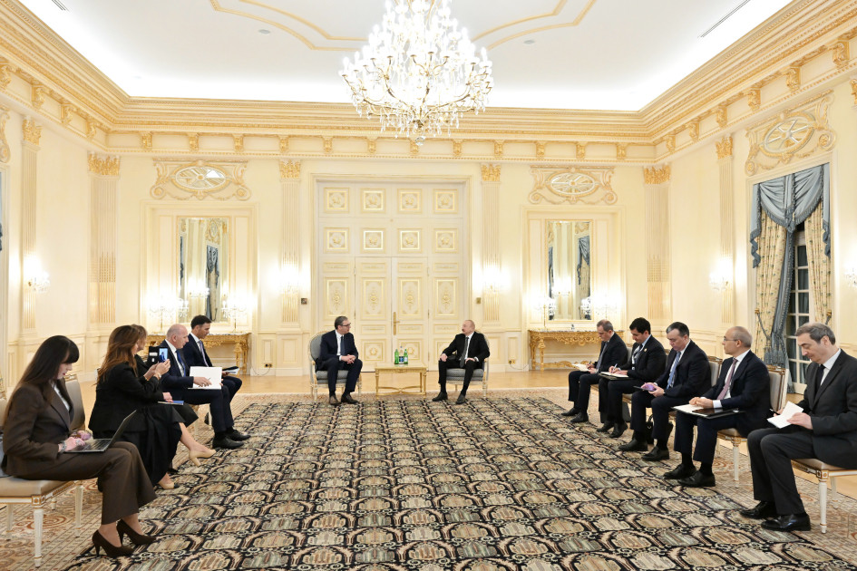 Prezident İlham Əliyev Serbiya Prezidenti ilə görüşüb<font color='red'> - YENİLƏNƏCƏK </font><font color=red> - FOTOLAR</font>