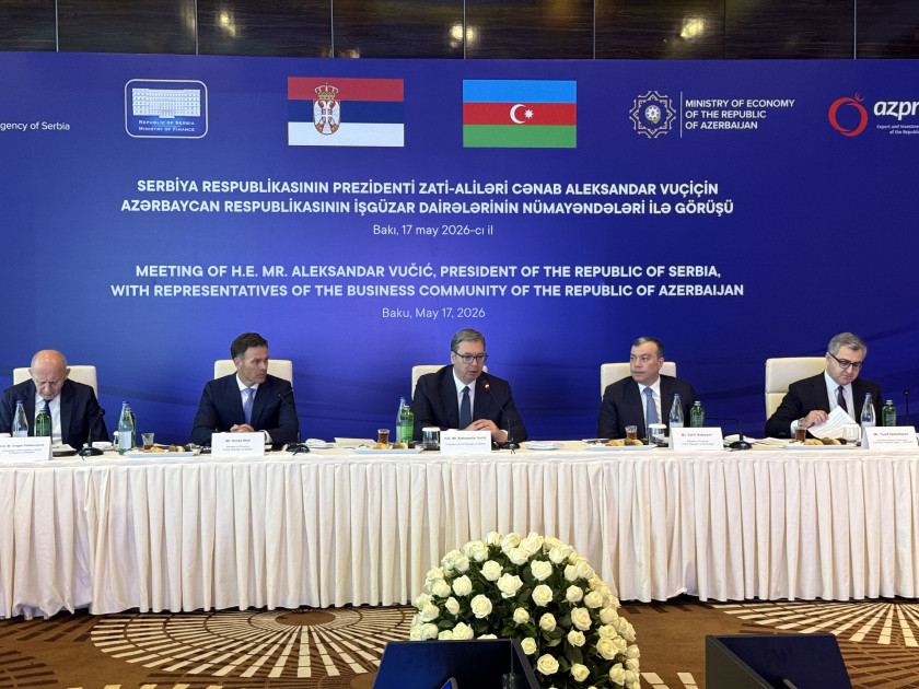 Aleksandar Vuçiç: Azərbaycan şirkətlərinin Serbiya bazarında fəaliyyəti gələcək iqtisadi tərəfdaşlıq üçün mühüm imkanlar yaradır<font color=red> - FOTOLAR</font>