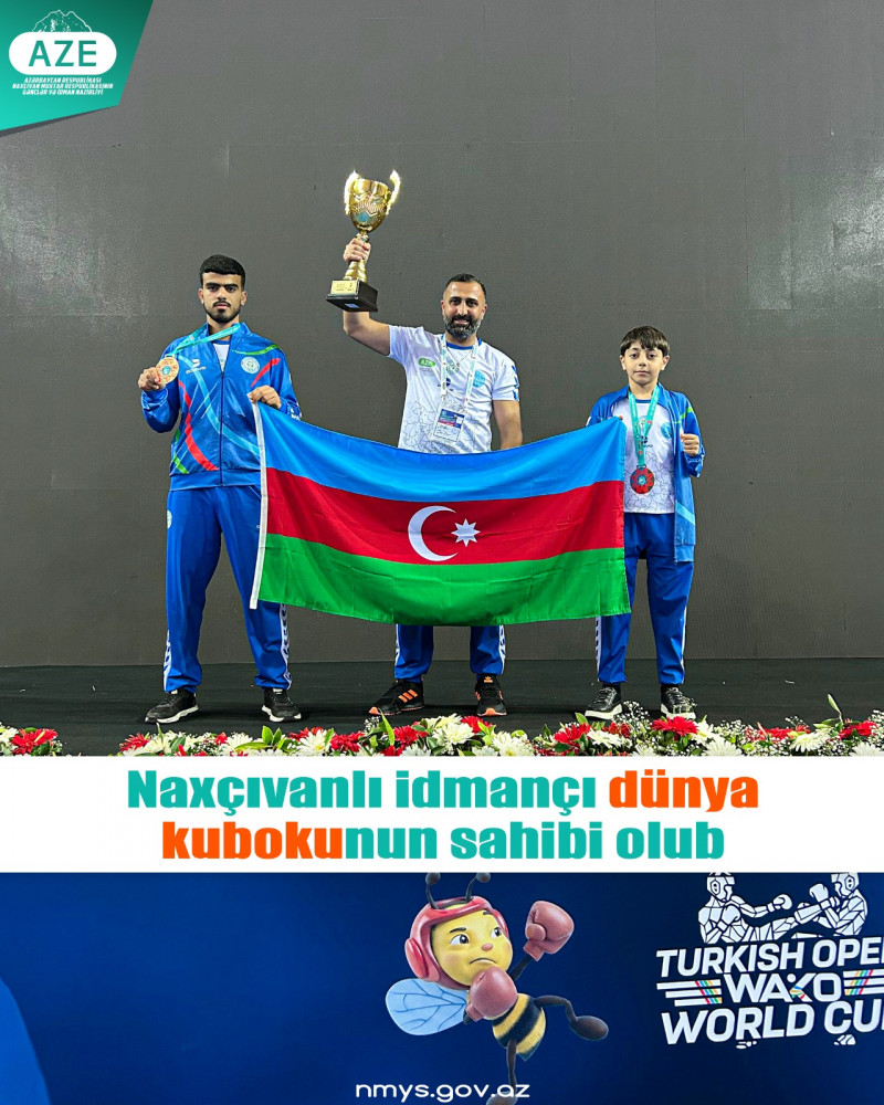 Naxçıvanlı idmançı dünya kubokunun sahibi olub<font color=red> - FOTOLAR</font>