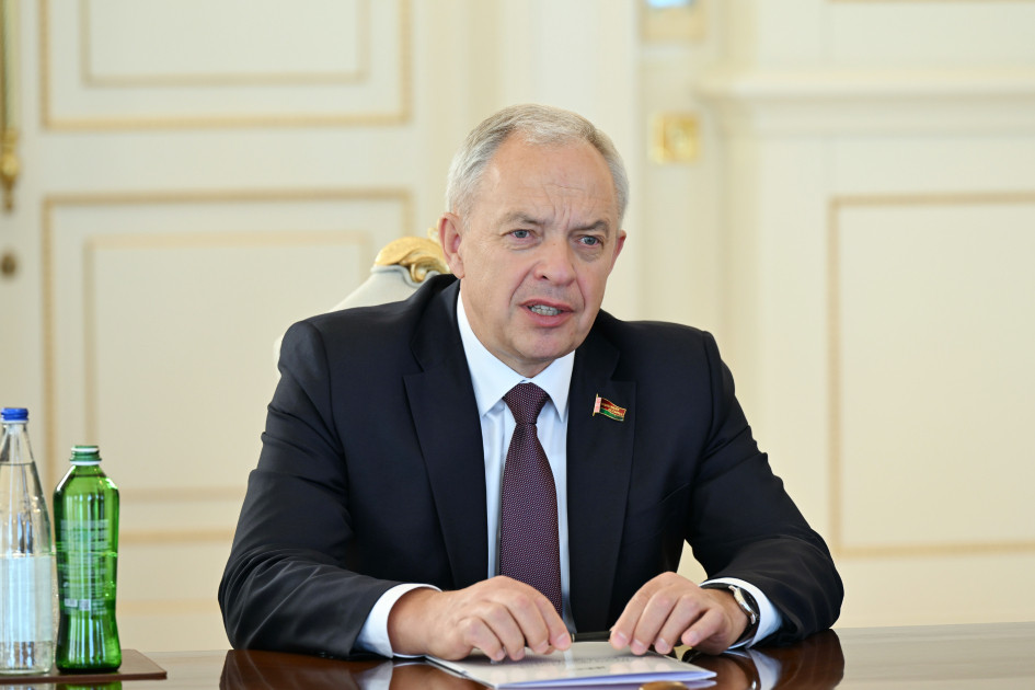 Prezident İlham Əliyev Belarus Milli Assambleyası Nümayəndələr Palatasının sədrini qəbul edib<font color=red> - FOTOLAR</font>