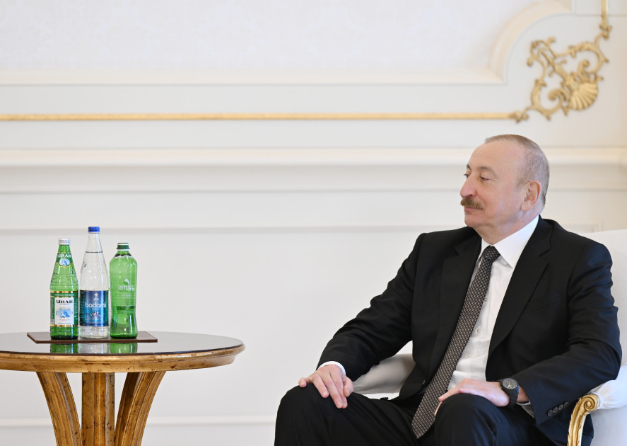 Prezident İlham Əliyev Mavriki Prezidenti ilə görüşüb<font color=red> - FOTOLAR</font>