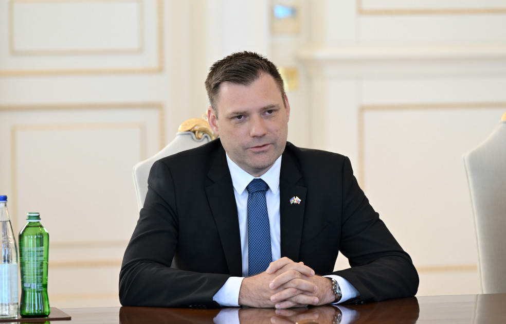 Prezident İlham Əliyev Slovakiya Baş nazirinin müavinini qəbul edib <font color=red> - FOTOLAR</font>