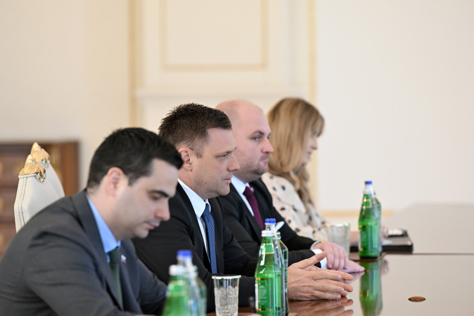 Prezident İlham Əliyev Slovakiya Baş nazirinin müavinini qəbul edib <font color=red> - FOTOLAR</font>