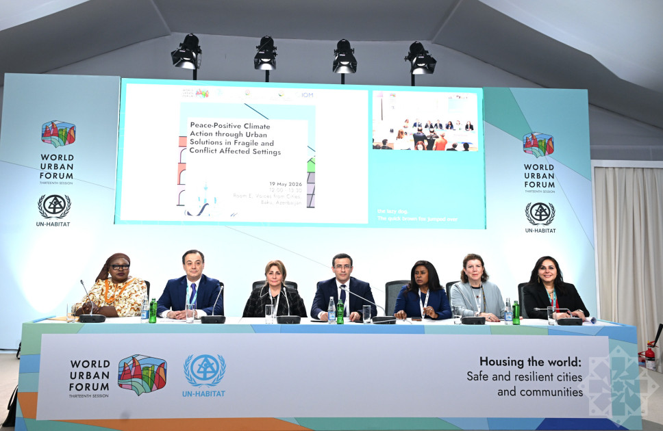 WUF13-də münaqişə və həssas şəraitdə şəhərsalma məsələlərində həllər vasitəsilə sülhə əsaslanan iqlim fəaliyyəti müzakirə olunub<font color='red'> - YENİLƏNİB </font><font color=red> - FOTOLAR</font>
